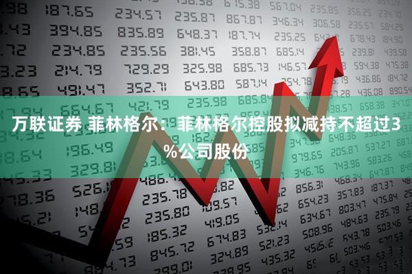 万联证券 菲林格尔：菲林格尔控股拟减持不超过3%公司股份